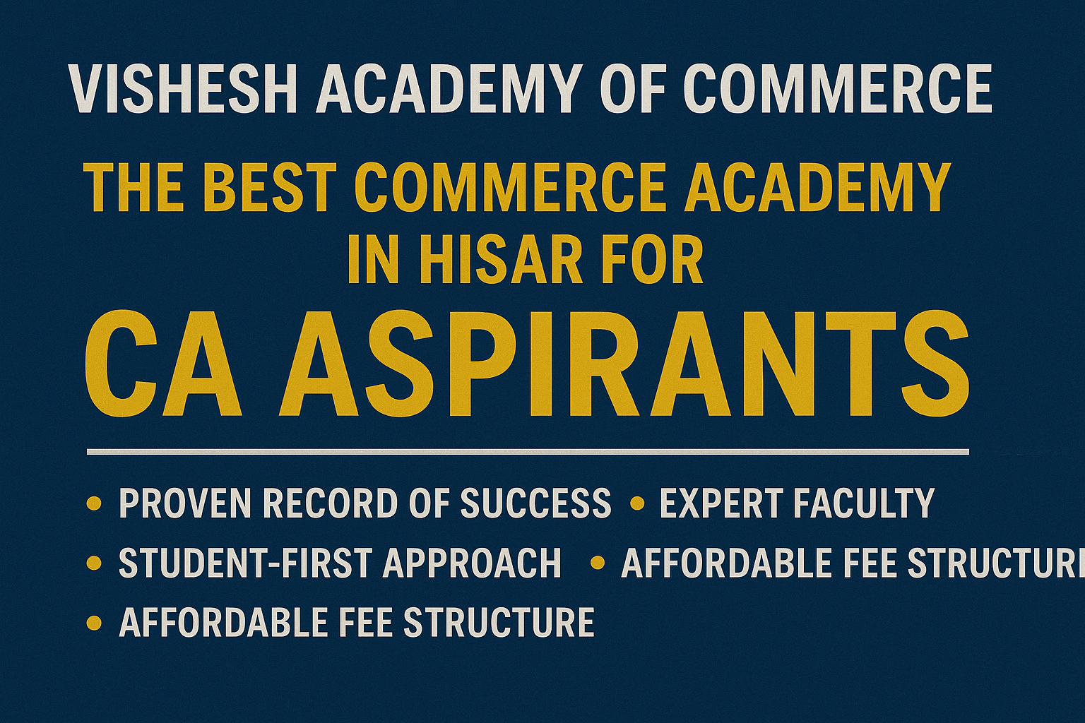 Commerce Academy in Hisar for CA Aspirants